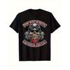 's & 's Biker Schädel Motorrad T-Shirt - Ibuprofen Chapter mit & mit Grafik, Lockere Passform Kurzarm-T-Shirt, Motorradbekleidung Geschenk für, Freizeit