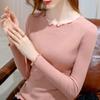 Bottom Shirt Women's New Women's Clothing Solid Color Round Neck Long-sleeved T-shirt Age-reducing Waist Top
