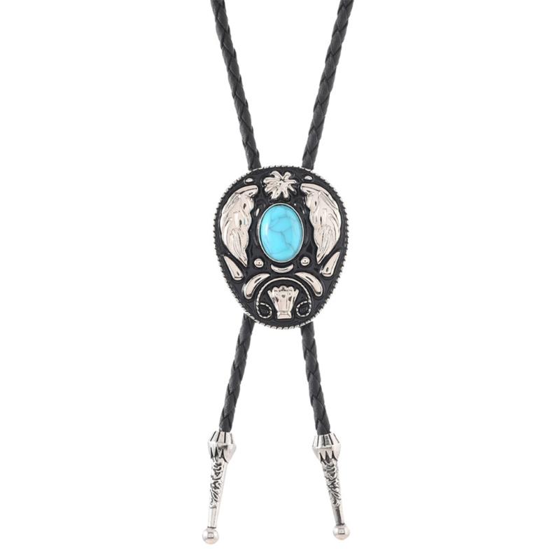 Adjustable Western Bolo Tie For Men RustProof Zinc Alloy Necktie With Quick Clasp Design for Formal Rodeos Game Decors