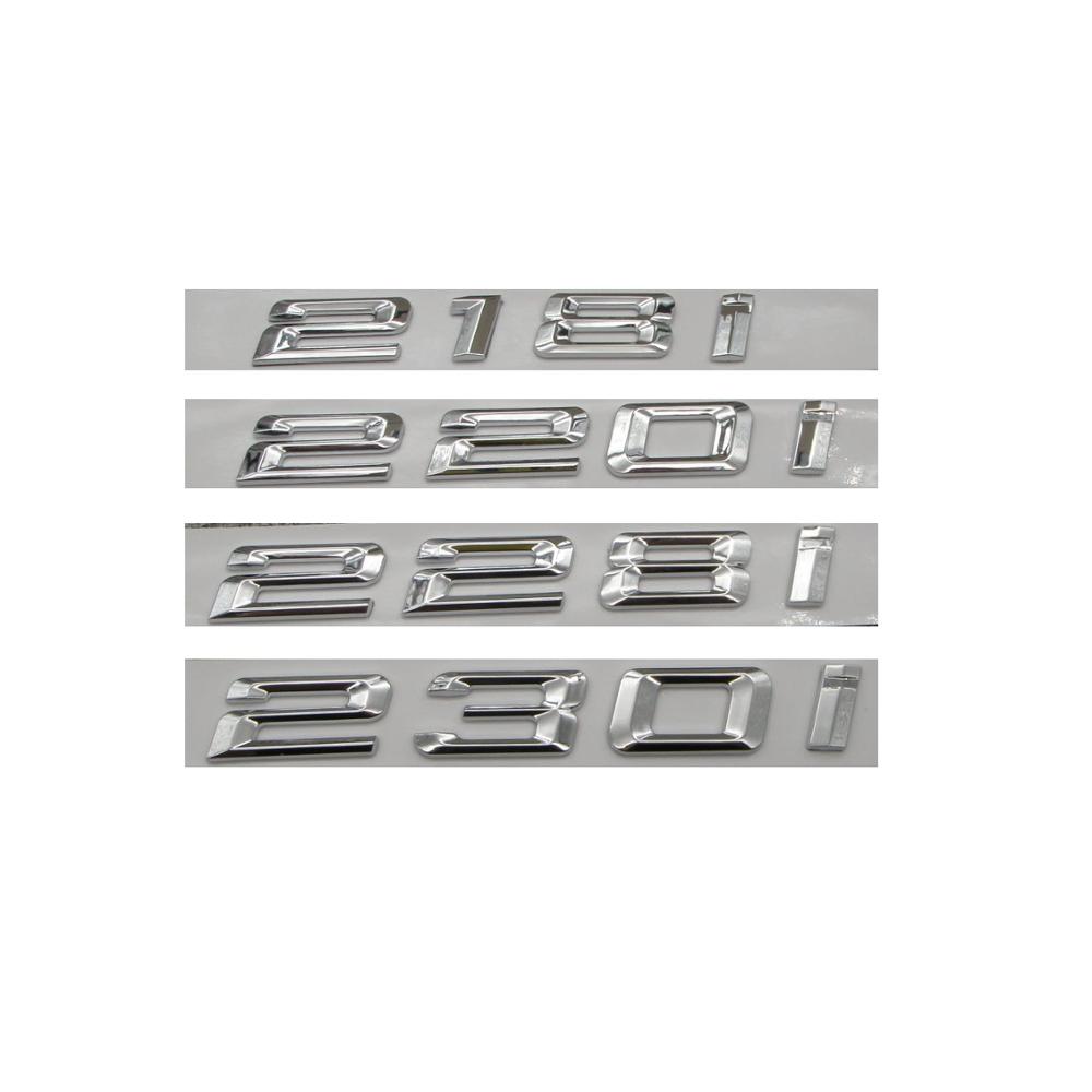 

For BMW 2 Series Chrome Symbols 216i 217i 218i 220i 223i 224i 225i 228i 230i 232i 233i 235i 238i 240i 245i 250i Emblems Badges 228 i