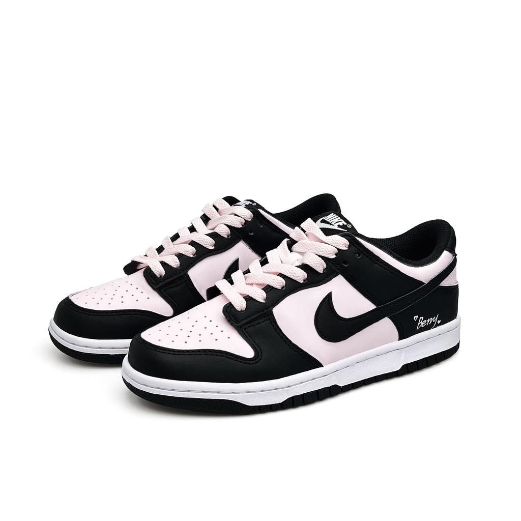 Nike Dunk Cherry Blossom White Peach, Special Shopping Bag Low top Skateboard Shoes Unisex Black Pink DD1391-100(Team920-BOX)