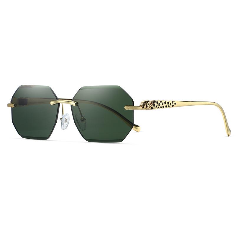 Ochelari de soare Femei Ochelari de soare fără ramă Eleganti Ochelari de soare pentru shooting pe stradă Ochelari cu design atrăgător pentru vacanță Ochelari cu diamante