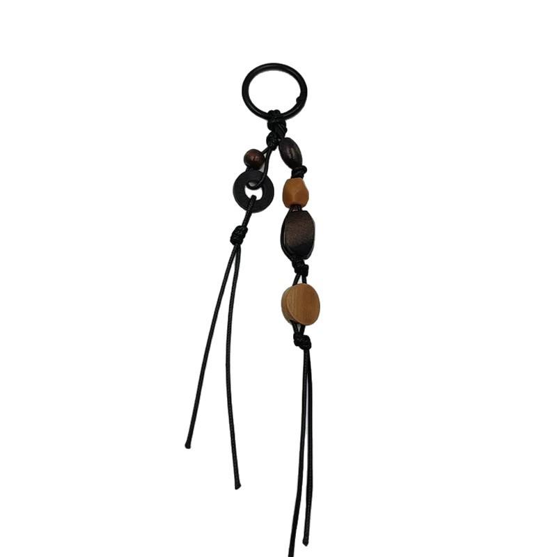 Zen Style Abacus Tassel Keychain – Chinese Flower Wine Pot Design Pendant