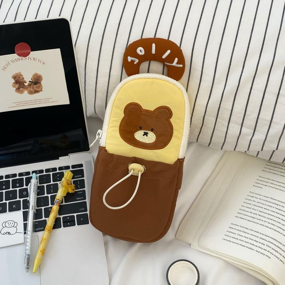 Standable Pencil Case Animal Patterns Pencil Pouch Cartoon Stationery Bag  Gift 1