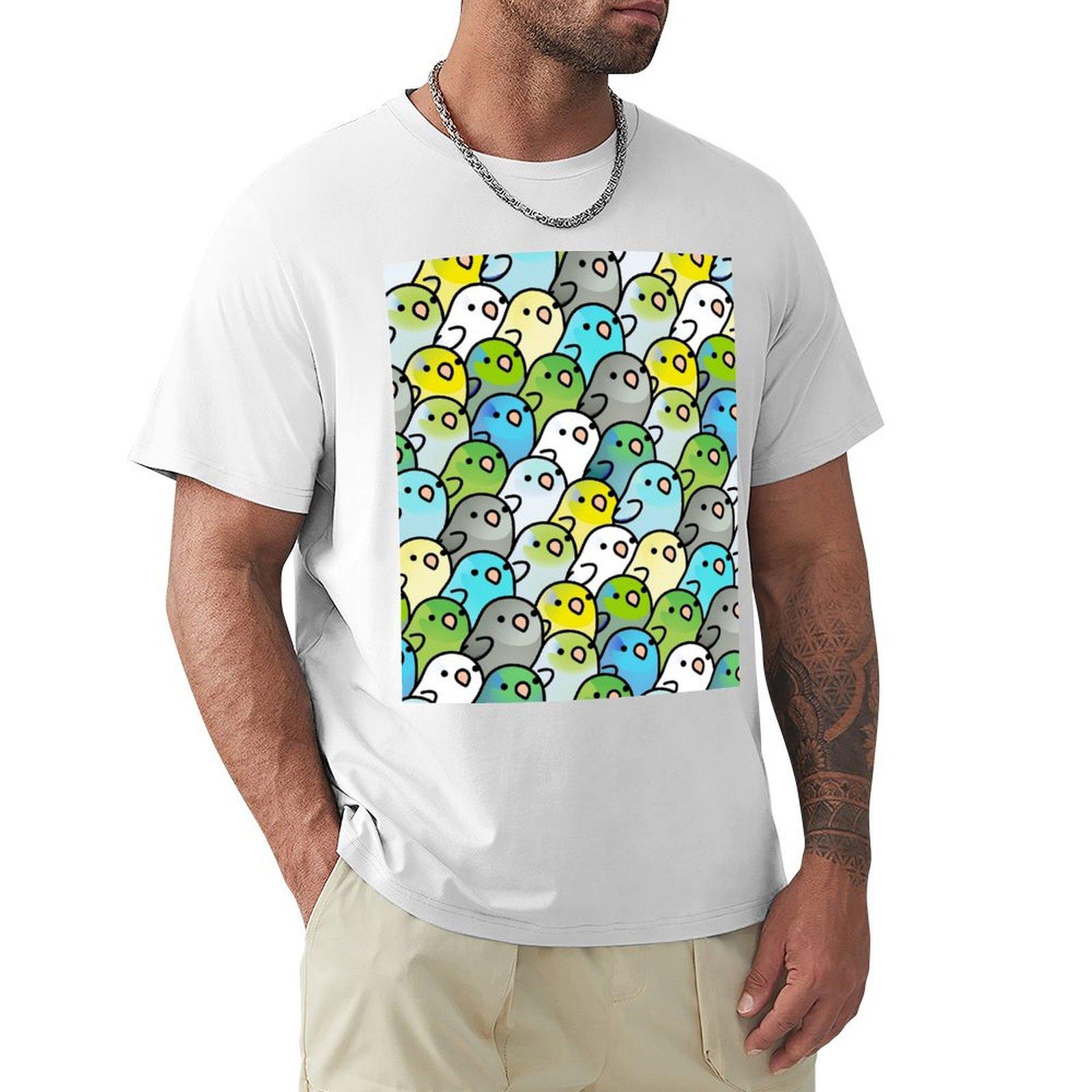 Chubby Parrotlet Pattern TShirt anime shirt summer shirt man t shirt t men S