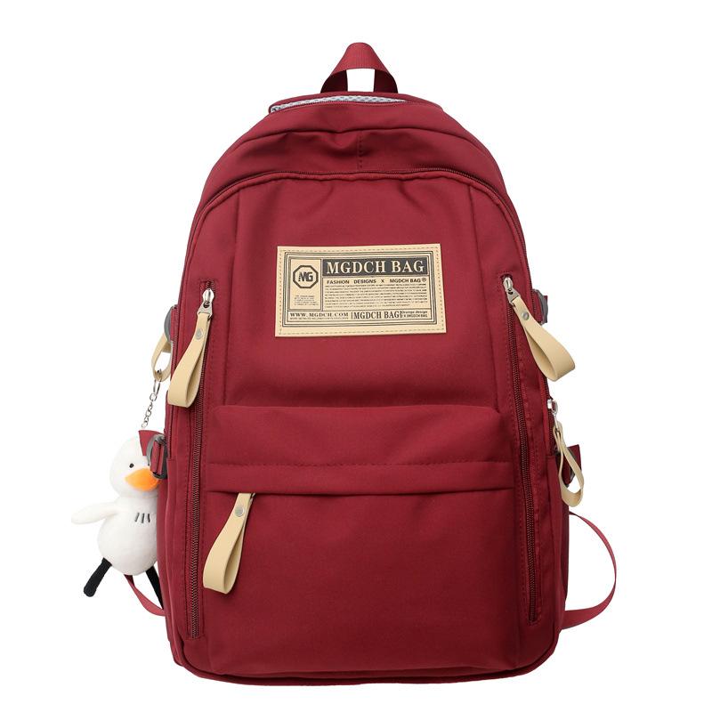 Fashionable Water-Repellent Student Backpack: Trendy High-Capacity Design for Couples