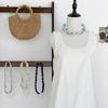 Pearl necklace twist silk scarf high-end neck protection scarf with shirt magnetic silk scarf simple scarf collarbone chain