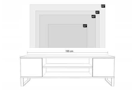 Focus RTV cabinet 135 cm - loft Oak artisan