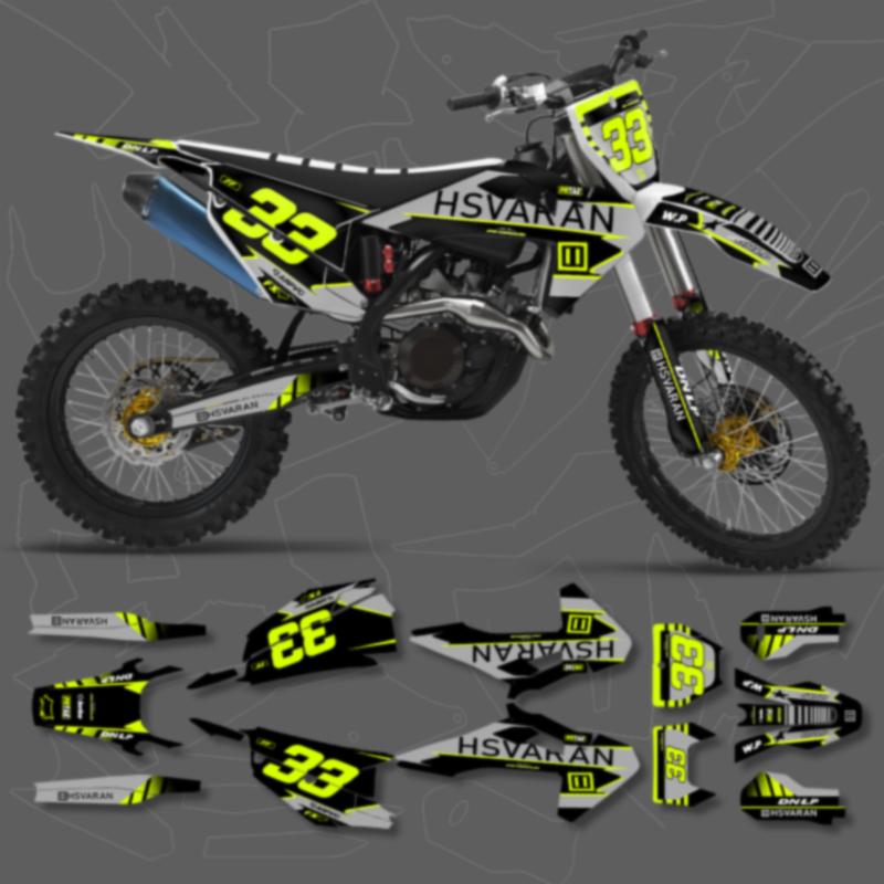 DSMTECH DSMTECH Motorcross Graphics Background Decals Stickers Kits for Husqvarna TE FE 2020- 2023 TC FC 2019-2022 006