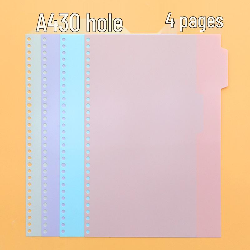 A5/B5 Colored Binder Dividers and Index Pages with Labels