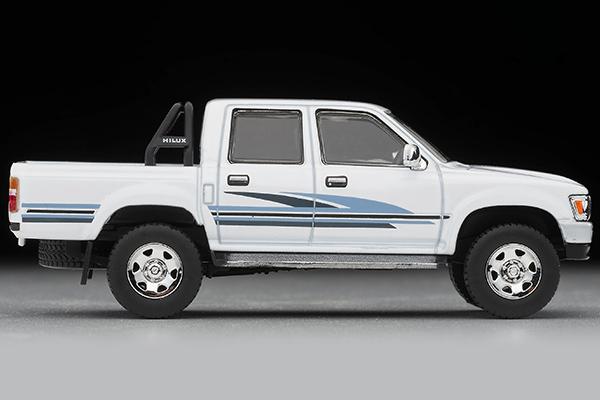 Toyota Hilux 4WD Pickup Double Cab SSR 1991 Model Diecast (White) LV-N256b [Tomix 1/64 Car] [Tomica Time]