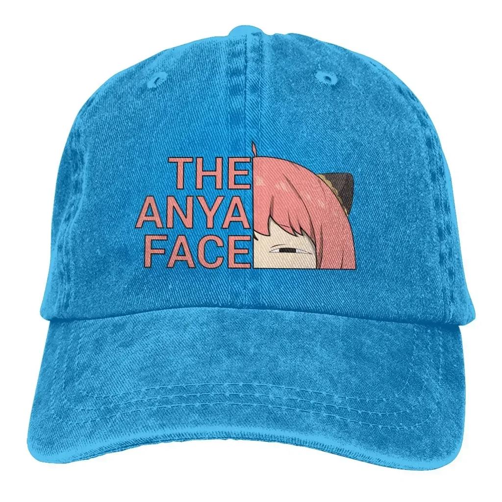 Anime Multicolor Hat Peaked Men Women's Cowboy Cap Anya Forger Face Baseball Caps Personalized Visor Protect Hats