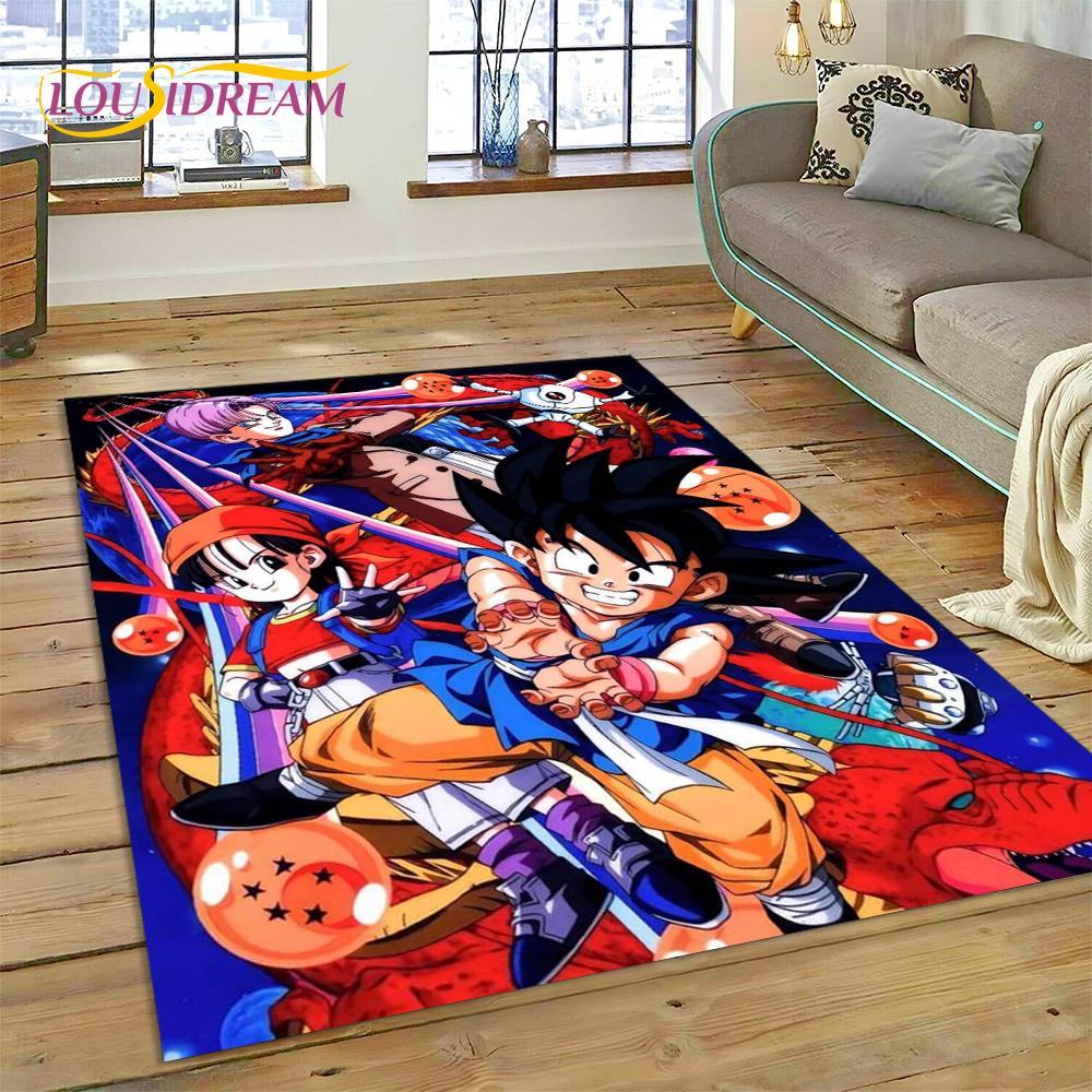 HD Japan Anime D-Dragon-Ball Cartoon 3D Rug Carpet for Living Room Bedroom Decor,Non-slip Decoration for Sofa Doormat Gift Kid
