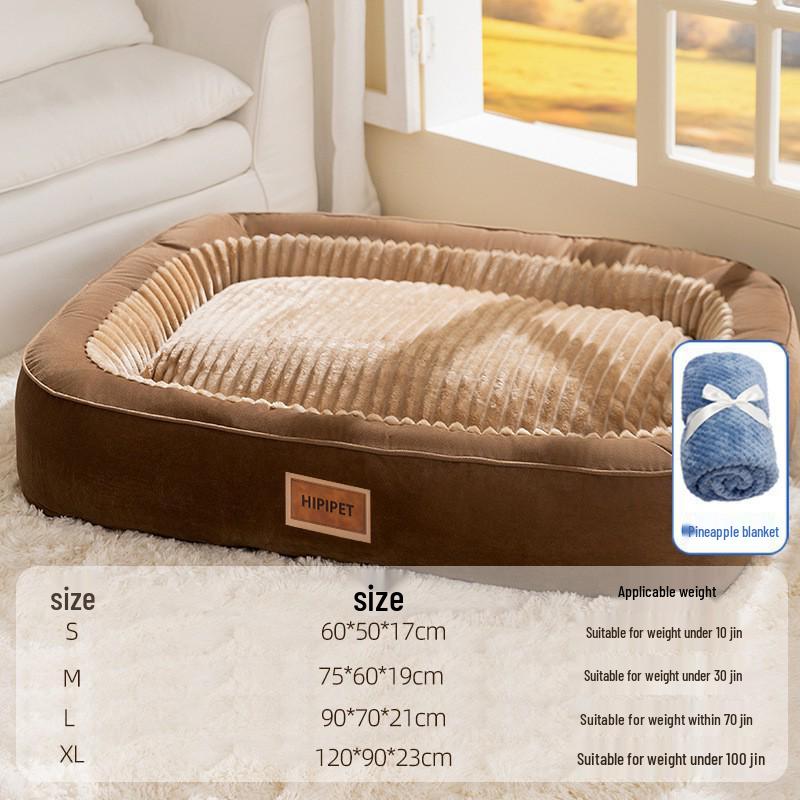 Universal All-Season Dog Sofa Bed & Neck Protector for Medium to Large Breeds