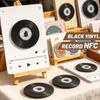 Vinyl Record NFC Fridge Magnet NFC Chip Built Rotate Base Vinyl Record Decor Magnet Back Rotate Magnet Ornament
