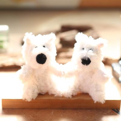 Cute Cute West Highland Pendant Plush Toy Doll Little White Dog Bag Hanging Ornament Keychain Doll Doll