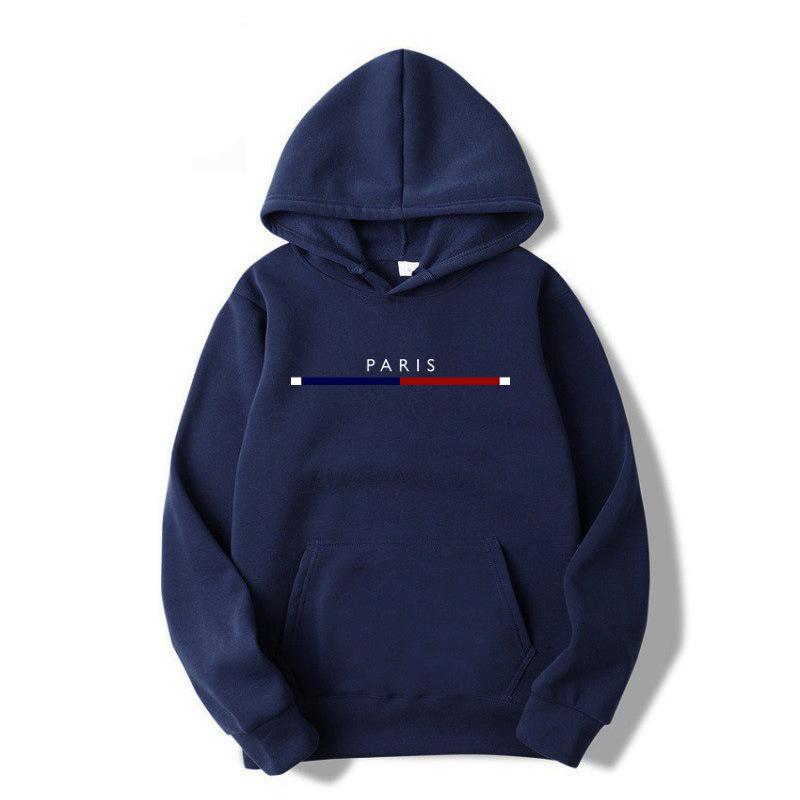 Men's Paris Print Unisex Hoodie: Velvet Sportswear, Fashion Streetwear, Casual Loose Fit, Breathable Pullover