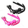 Adjustable Bondage Mouth Gag Silicone Ball Gag BDSM Fetish Slave Restraints Sex Toy Fetish Open Mouth Gag for Adult Game