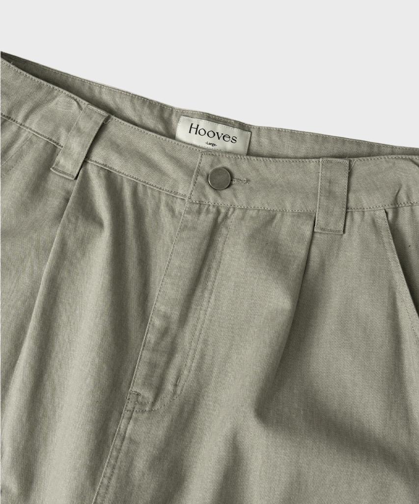 HOOVES Double Knee Carpenter Curved Pants [Beige]