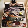 Anime Naruto pattern Flannel Blanket, High quality Comfortable for All Seasons, Home Decor, Warmth and Comfort, Perfect for Gifts.