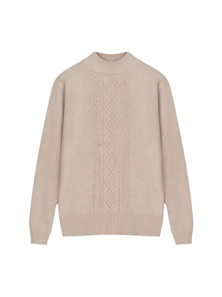 Mother's Fine Velvet Round Neck Sweater: Loose Fit, One Size, Long-Sleeve, Ideal for Autumn and Winter.