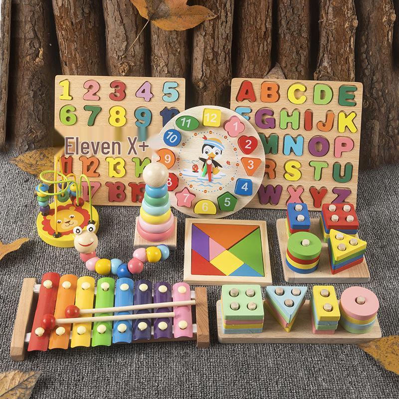 Educational Wooden Musical Toy Piano for 1-3 Year Olds - Eight-Tone Hand-Knock Instrument for Early Learning