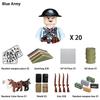 Non-Toxic 24Pcs Military Figure Ww2 Military Product Soldier Figure Building Blocks Children'S Holiday Gift Toys Gifts Funny
