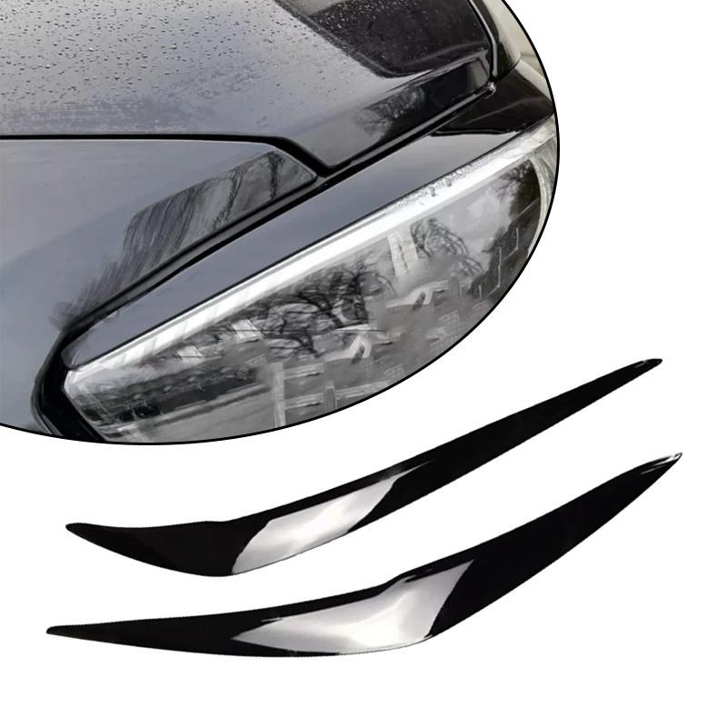 2 buc ABS Negru Lucios Far Auto Sprâncene Răutăcioase Pleoape Acoperire pentru BMW Seria 1 F20 F21 2015-2019 Autocolante
