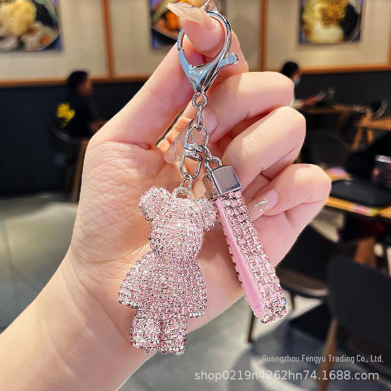 

Изысканный милый брелок в виде бриллиантового медведя для автомобиля и багажа