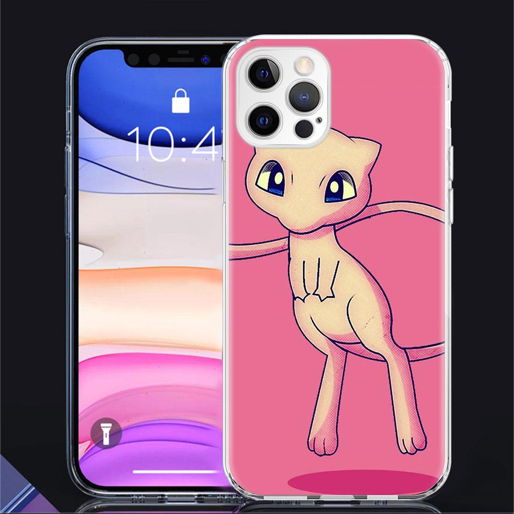 Clear Case For Apple iPhone 11 14 13 Pro 12 7 8 Plus SE 2022 XR X XS Max 6 6S 14Pro Silicone Phone Cover Retro Anime Pokemon