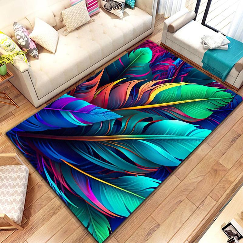 Tropical Leaf Pattern Rug for Bedroom Living Room Carpet for Kitchen Floor Mats Home Decor Non-Slip Floor Pad Rug