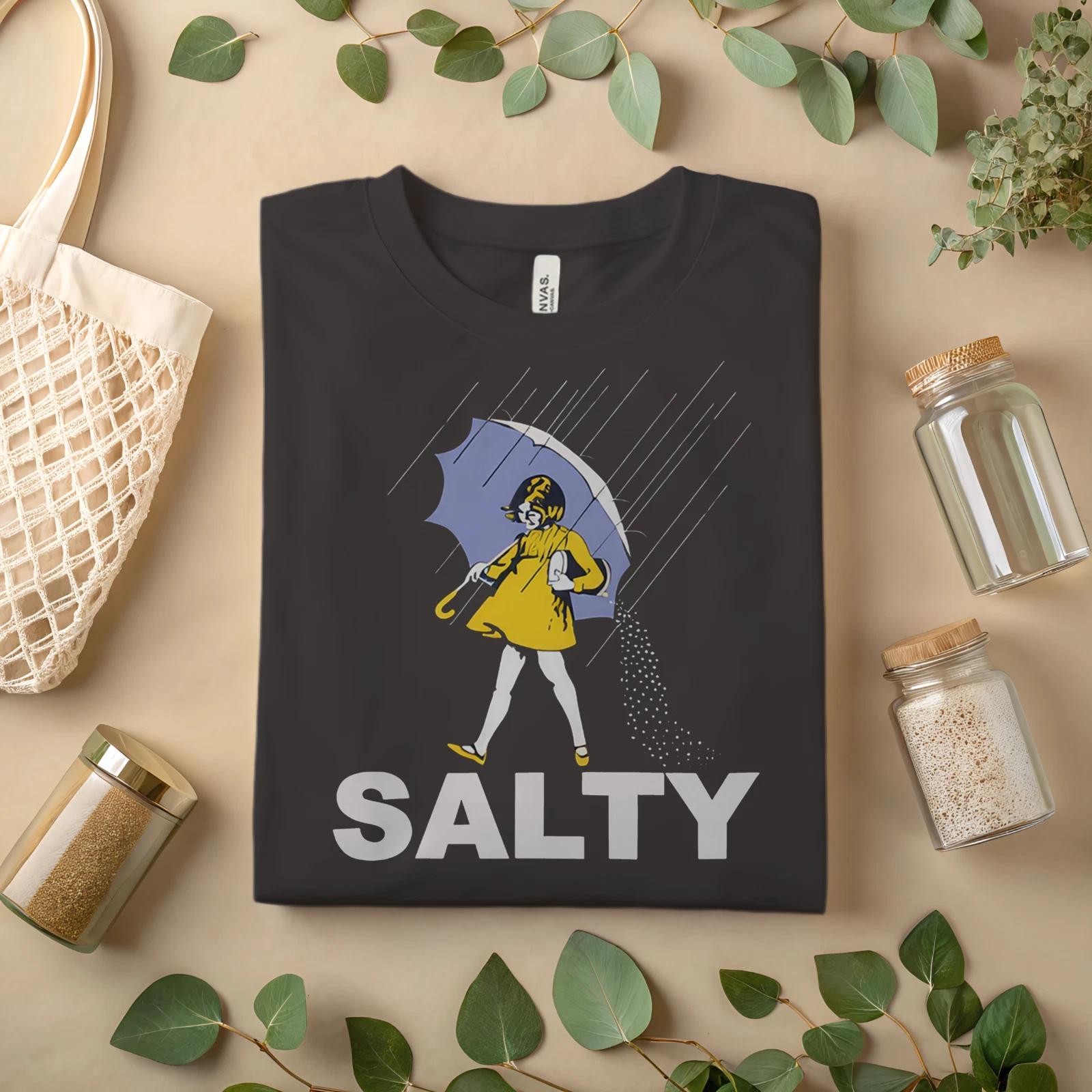 Salty Shirt Funny Retro Umbrella Girl Tee Vintage Style Humor T-Shirt A400 2XL