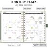 AHGXG 2026 Planner, Weekly and Monthly, 2026 Calendar, Jan 2026 - Dec 2026, Hardcover with Monthly Tabs, 100 GSM Thick Paper, for Women School Home