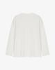 WORK ON BODY OFF Rested Semi-Overfit Round Neck Knit [White]