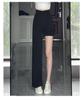 Women's High-Waist Black Drape Wide-Leg Pants - Summer 2025 Fashion, Loose Casual Petite Suit Trousers
