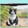 Whimsical Acrylic Black Cat Car Hanging Decoration For Pet Lover's Interior Accessory