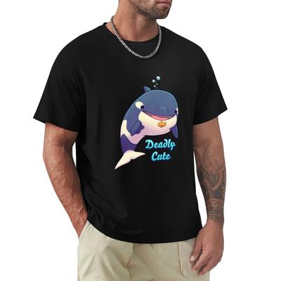 Deadly Cute Orca  Kawaii Whale Sea Life Animals TShirt Hippie Clothes Man Tshirt Mens T Shirts