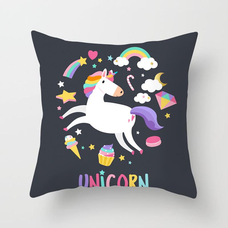 Ins Cute Unicorn Pillowcase Cartoon Home Sofa Cushion Pillowcase Pillowcase Pillowcase Pillowcase