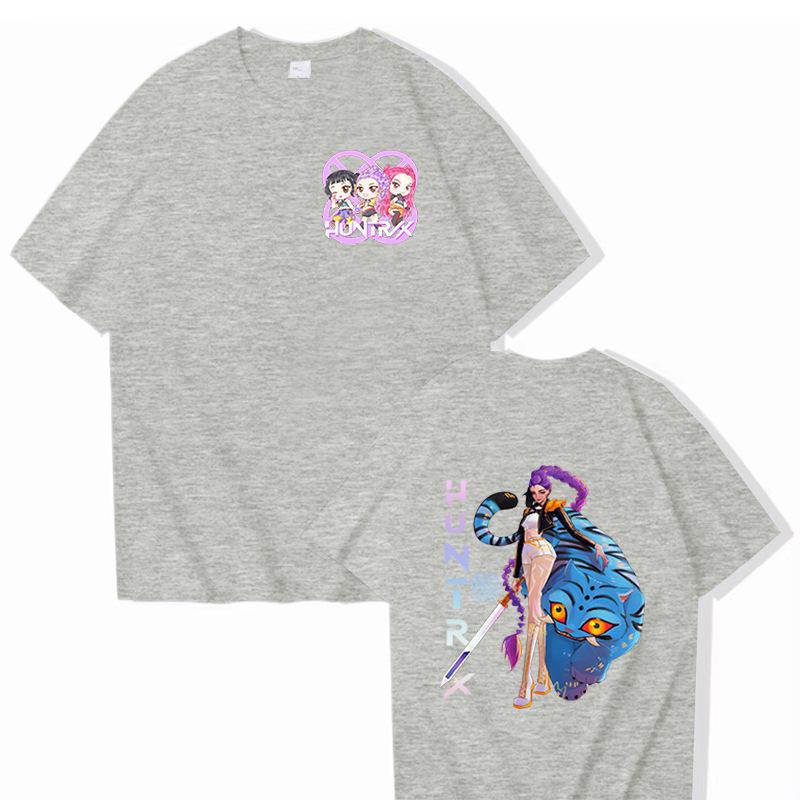 15 Colors K-Pop Demon Hunters T-Shirts Demonic Emblem Tee Shirt for Men Y2K Funny Plus Size Short Sleeve Clothes