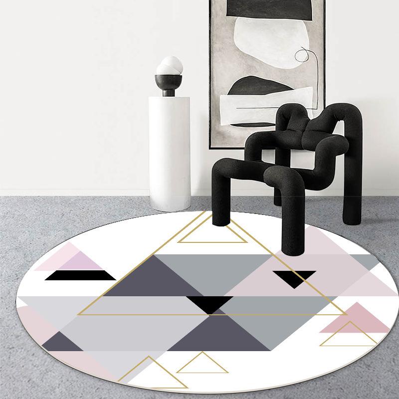 Round Carpet Floor Mat Office Swivel Chair Mat Living Room Coffee Table Mat Bedroom Bedside Carpet