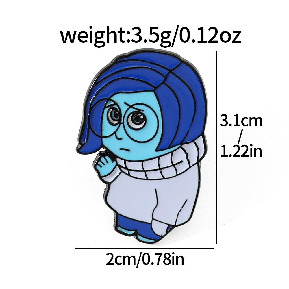 European and American cartoons creative personality film and television characters metal badges brain secret service alloy oil drop brooch