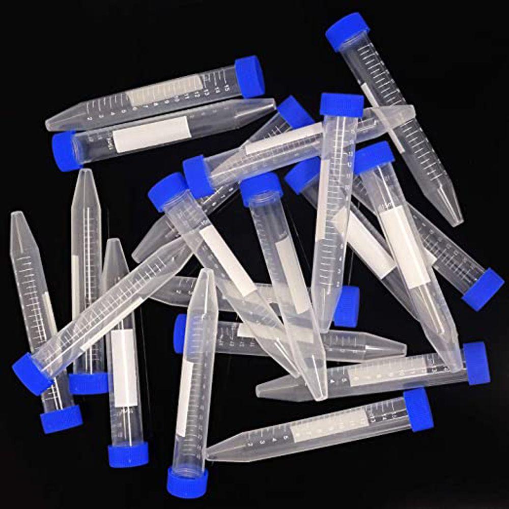 Containers 15ml Plastic Screw Cap Conical Bottom Centrifuge Tubes Plastic Bottles Transparent Tubes