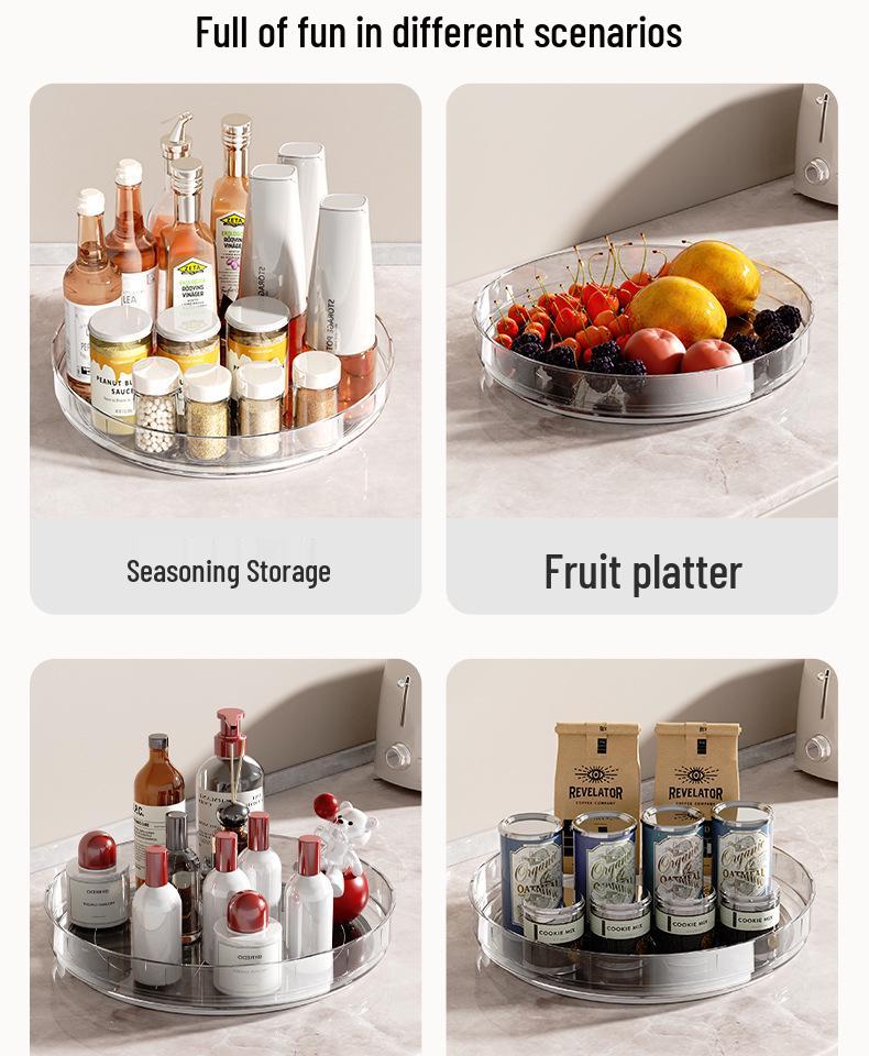 2025 Rotating Kitchen Seasoning Rack: Multi-functional Storage for Oil, Salt, Soy Sauce, Vinegar, and Seasonings