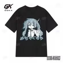 Japanese Y2K Anime Women T-shirt Cotton Loose Streetwear Casual Tees Tops Short-sleeved Hip-hop Harajuku Tops Women Clothes 8