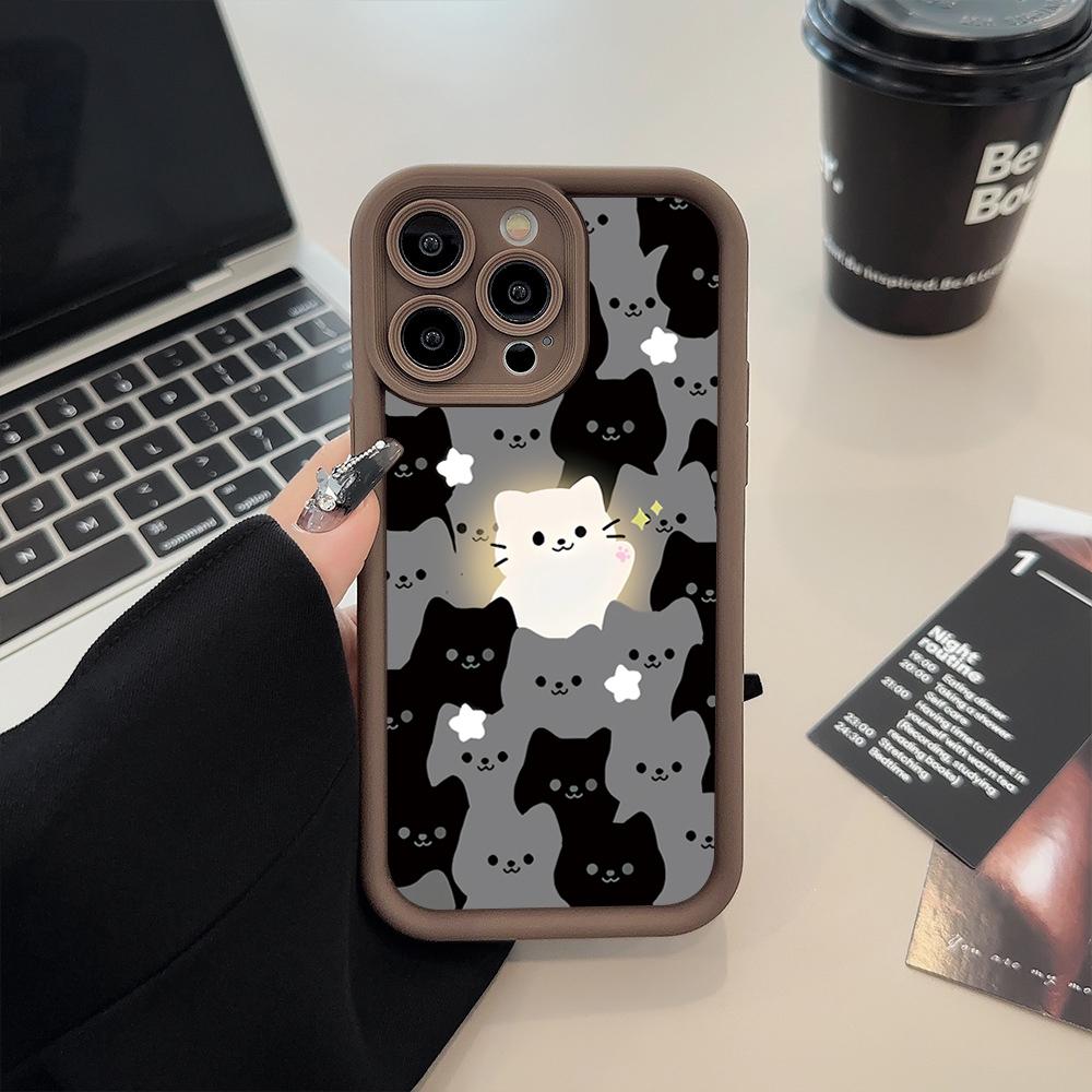 

Cute Cartoon Cat Silicone Phone Case For Samsung Galaxy S26 S25 Ultra S24 S23 S22 Plus S21 FE A16 A56 A55 A54 A24 A25 A26 Cover Galaxy A34 5G
