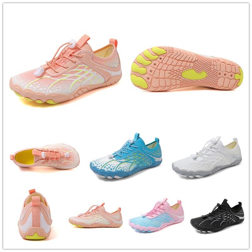 Herren Damen Wasserschuhe Sommer Oberlauf Waten Fünf Zehen Barfuß Aqua Schuhe Strand Meeresufer Farbe Schwimm Sneaker Unisex