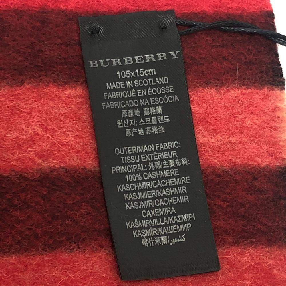 Burberry Prorsum Check Pattern Short Scarf Cashmere Red Unused