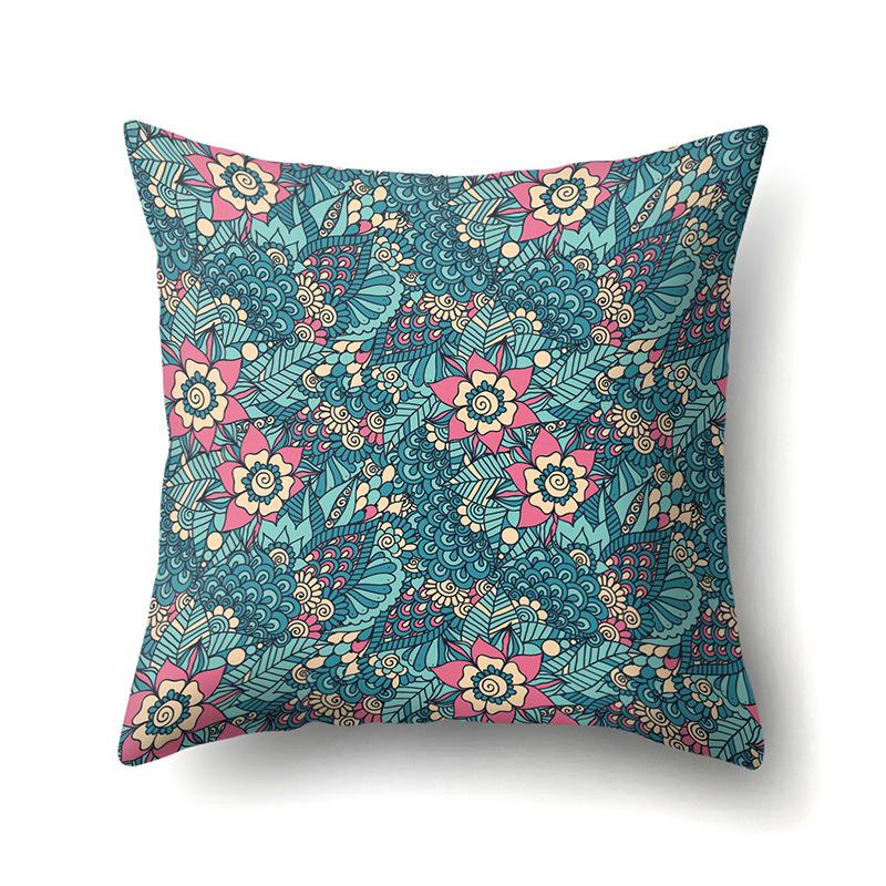 Retro Nostalgic Bohemian Ethnic Style Polyester Pillowcase Car Decoration Home Printed Pillowcase