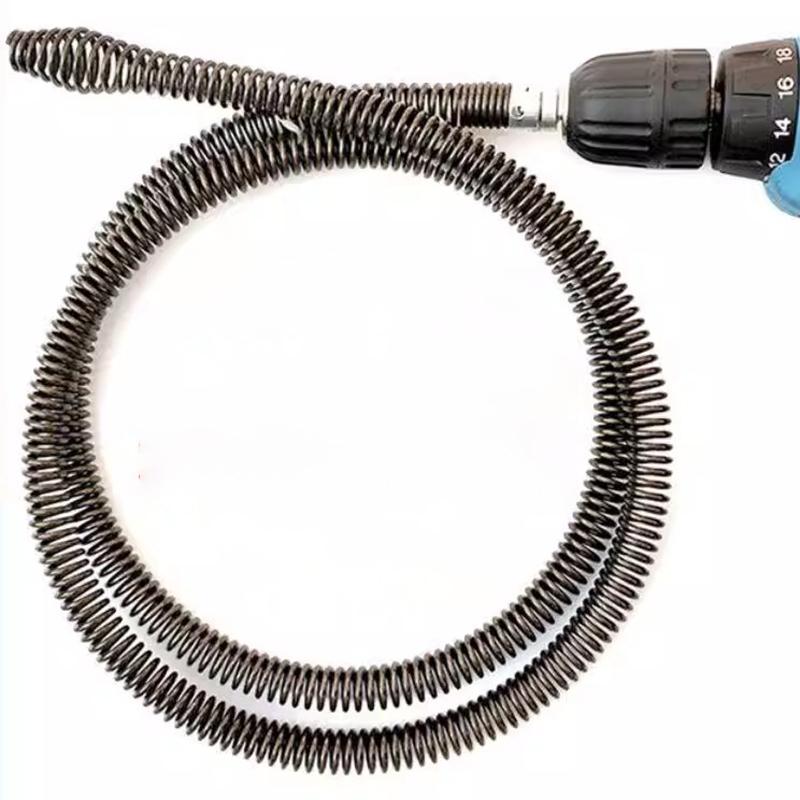 Electric Drill Sewer Dredging Spring 1-5 Meters Drain Cleaner Machine Extension Pipe Dredger with Connector for Home Plumbing