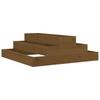 Plant Pot Honey Brown 80x80x27 Cm Solid Pine Wood